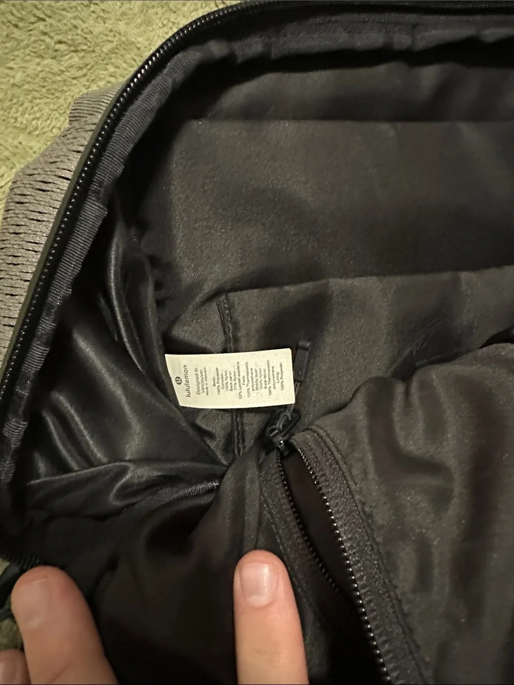 lululemon athletica Gray Mesh Tech Backpack with Black Base